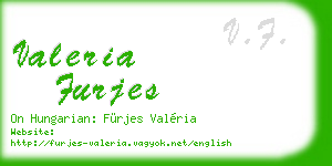 valeria furjes business card